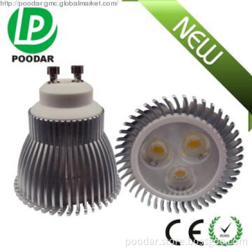 6w high power gu10 led bulbs dimmable 45degree 400lm bridgelux leds